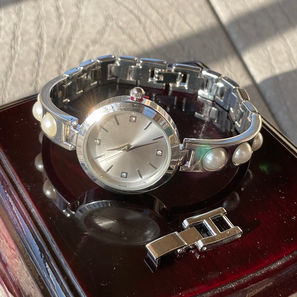Charter Club Women’s Pearl Watch + expansion piece
